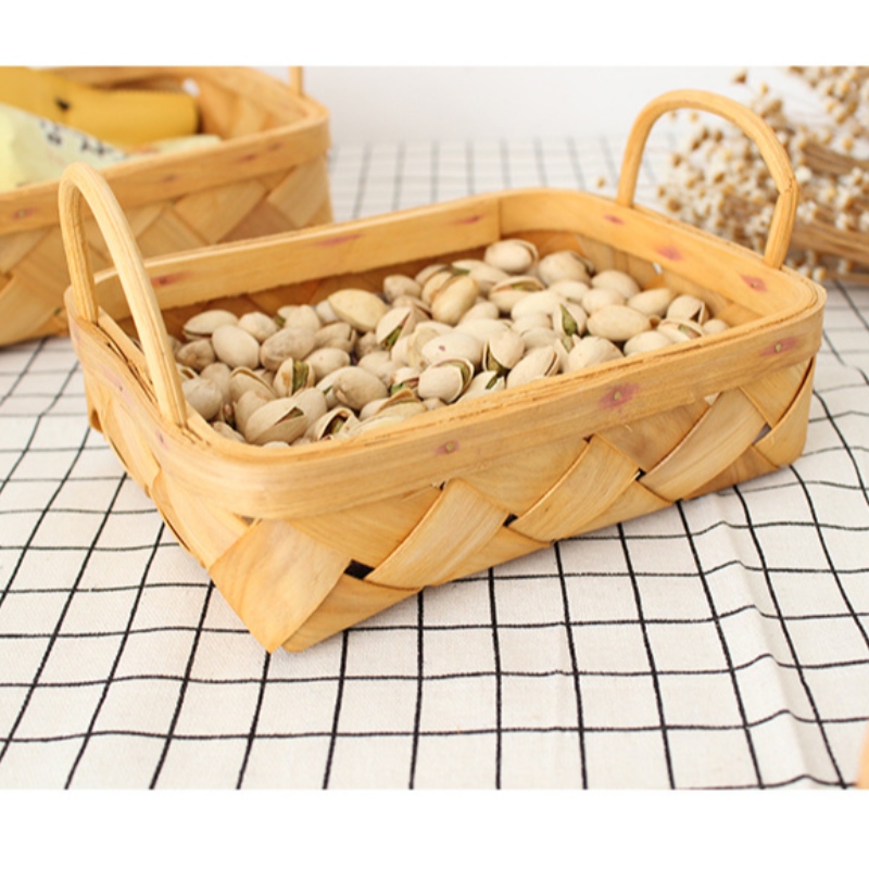 Case Decor lemn Tray cu mâner